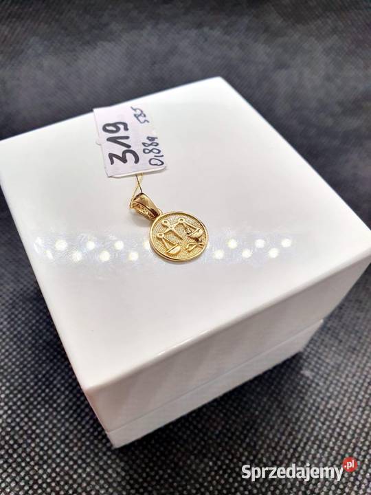 ZŁOTA ZAWIESZKA ZNAK ZODIAKU WAGA Kołobrzeg