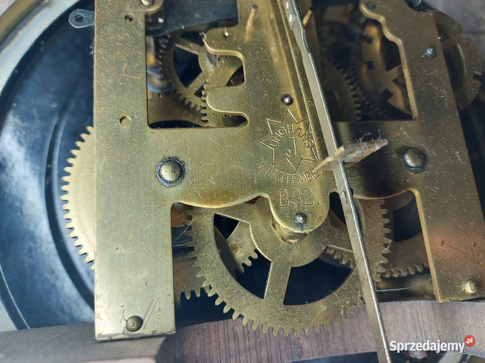 163 Zestaw mechanizm starego zegara ściennego Tczew