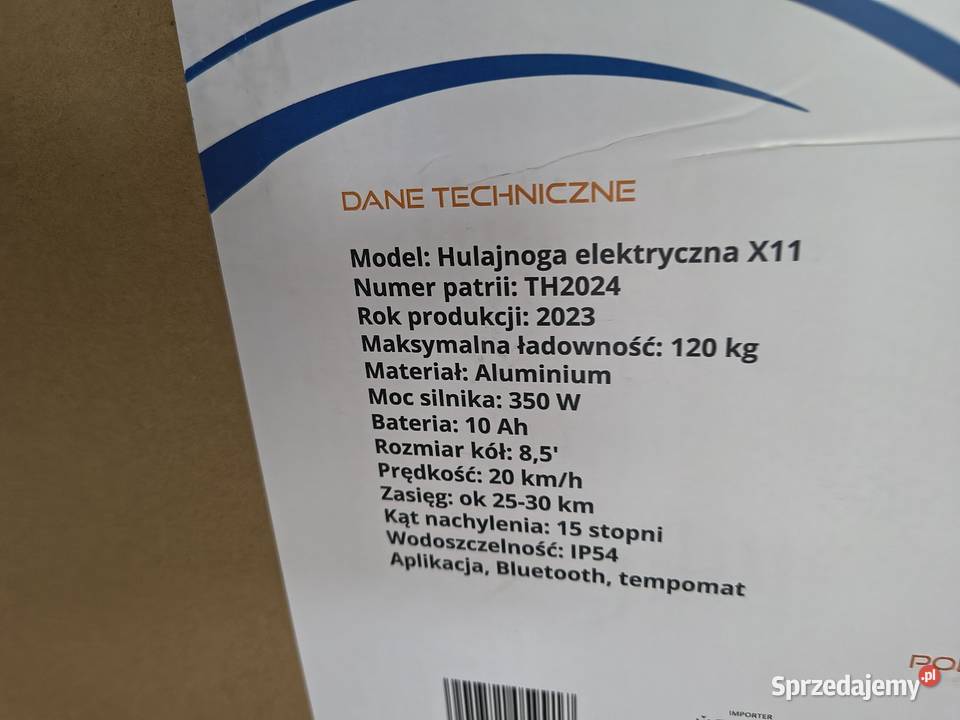 Hulajnoga x11 85 10 ah Łaziska Górne