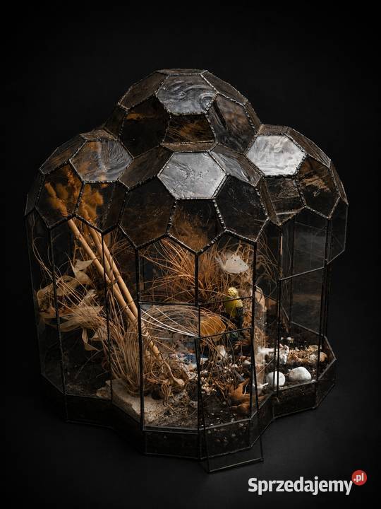 Unikatowe Terrarium w Stylu Tiffanyego Szklana Doniczki i osłonki łódzkie Poddębice sprzedam