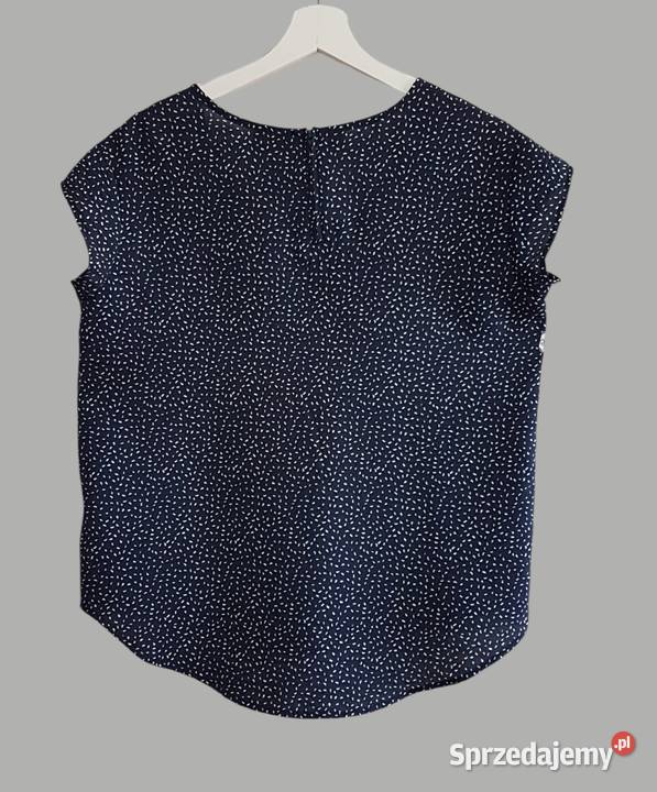 Damska elegancka bluzka granatowa wiskoza z Bluzki i koszule Chrzanów sprzedam