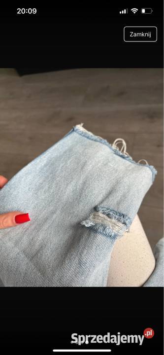 Spodnie mom fit z dziurami Długie Pleszew