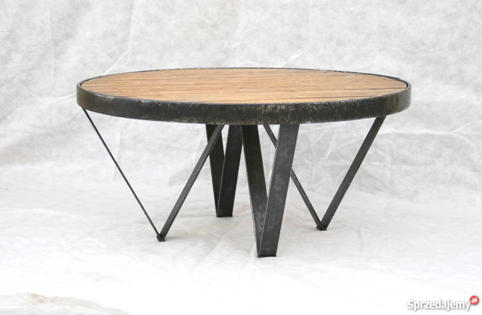 Stolik kawowy koło okrągły loft industrialny podkarpackie Mielec