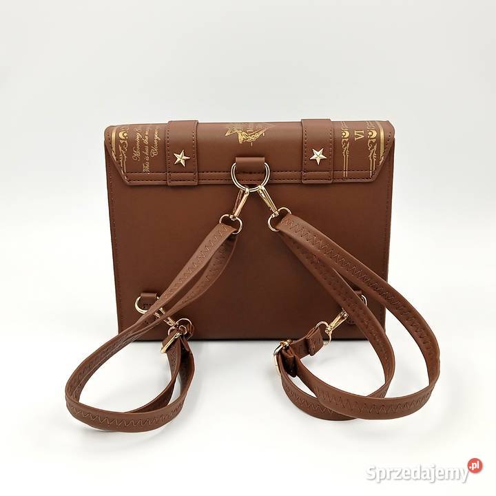 Torba plecak na ramie sórzana księga czarów brąz Zawiercie