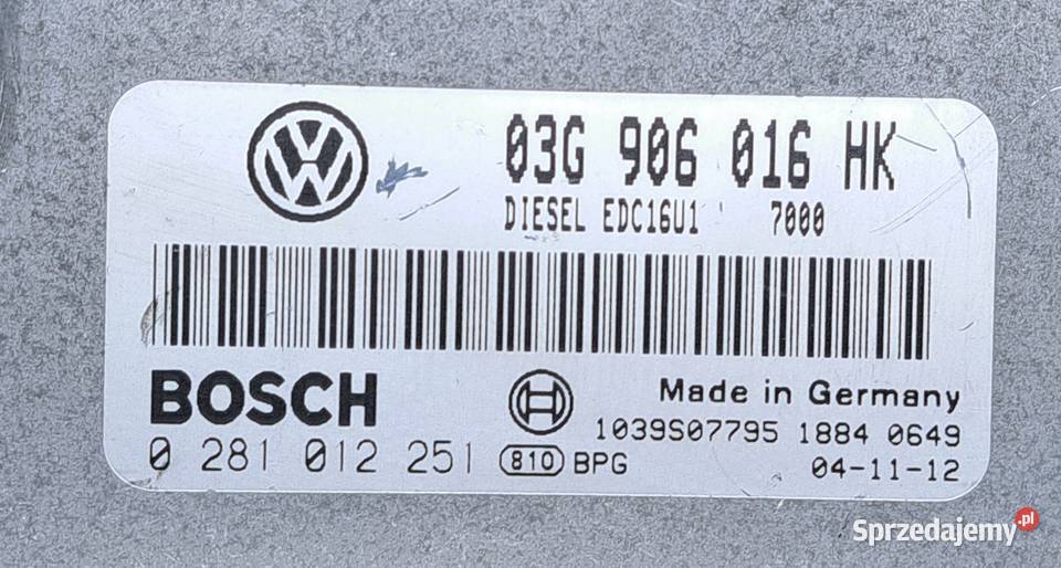 KOMPUTER SILNIKA AUDI VW TOURAN BKD DSG 20 TDI