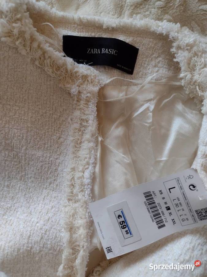 40L ZARAEkskluzywny biały płaszcz z Kraków