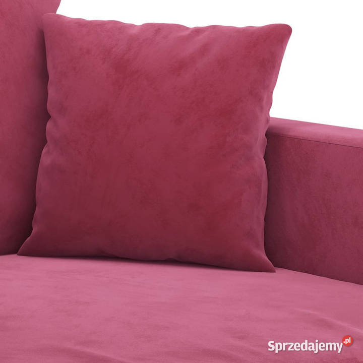 Sofa 3osobowa winna czerwień 180 obita aksamitem mazowieckie