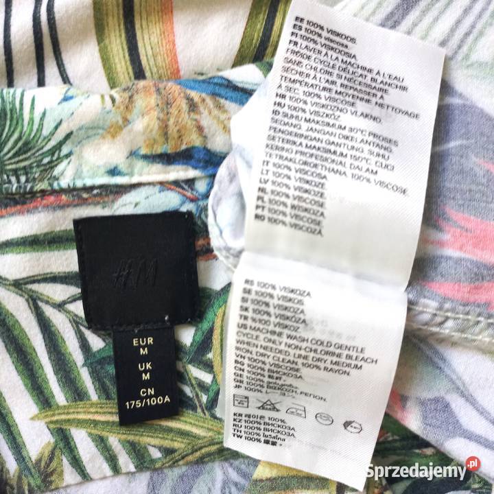 Koszula męska Krótki Rękaw r M wiskoza HM NOWA Białystok