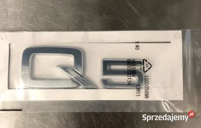 NOWE logo Q5 emblemat znaczek klejany srebrny