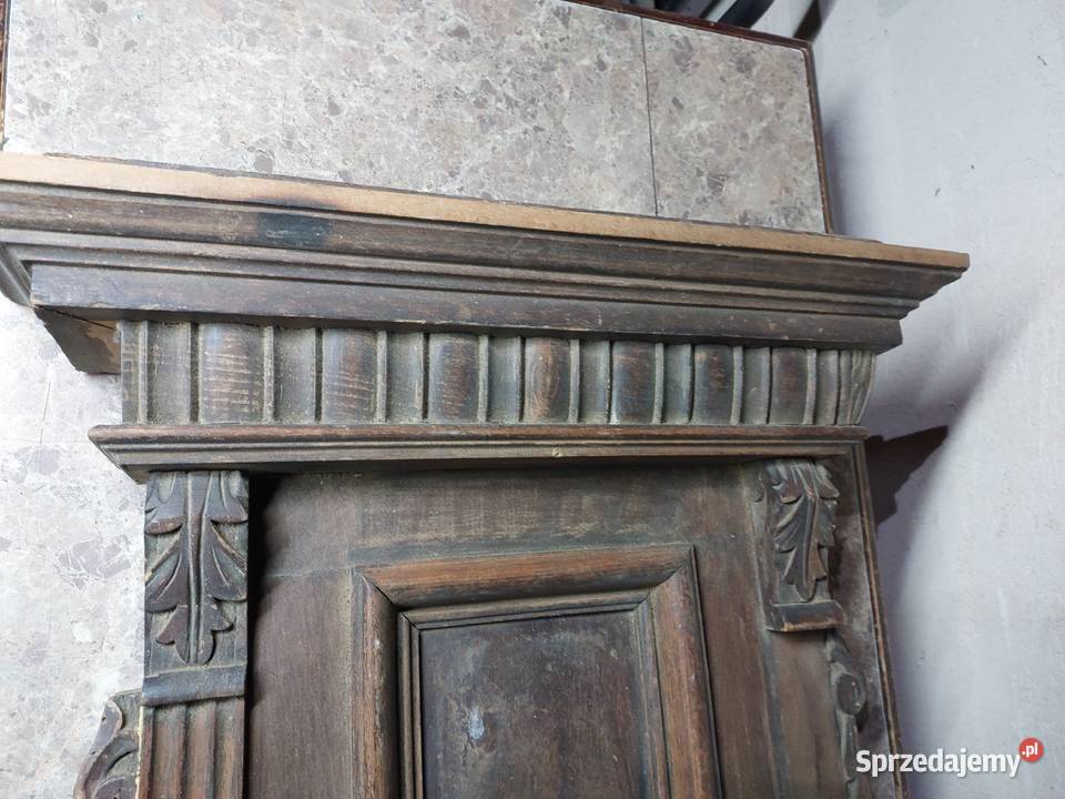 Stara drewniana nadstawka szafki komody lustra Tczew