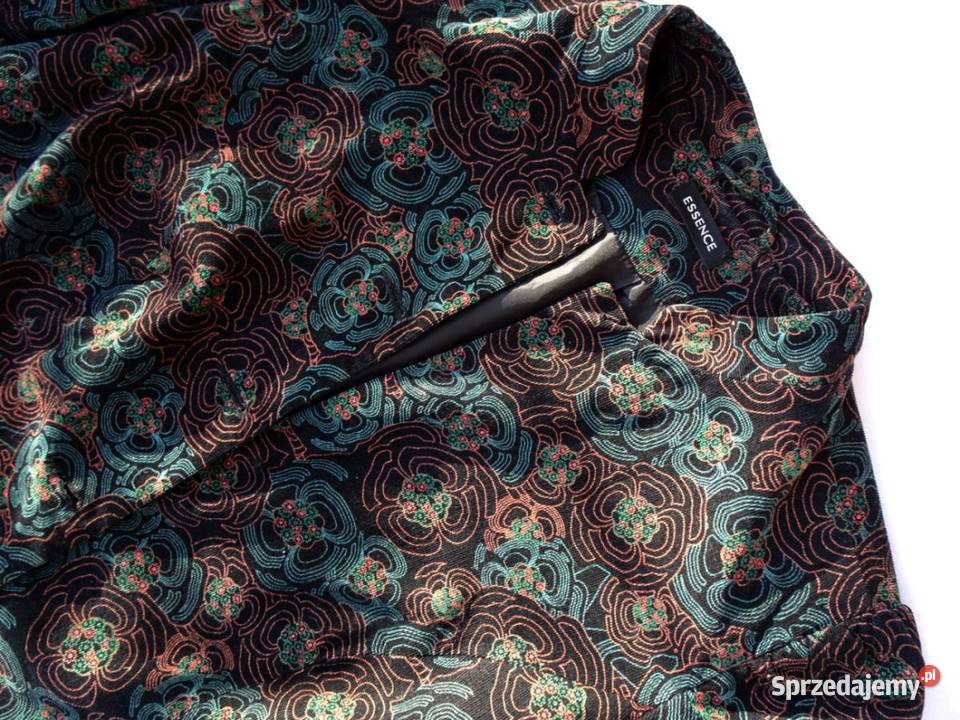 ESSENCE elegancka Marynarka Zakiet 50 52 Wzór czarny Nowy Sącz