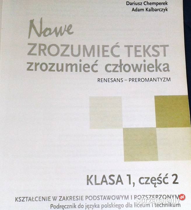 Nowe Zrozumieć tekst Zrozumieć człowieka 12 Chełm