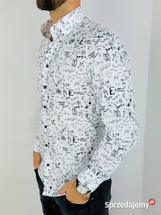 GIOVANNI PERA Koszula męska K018 Einstein biała Odzież codzienna wielkopolskie Ostrów Wielkopolski
