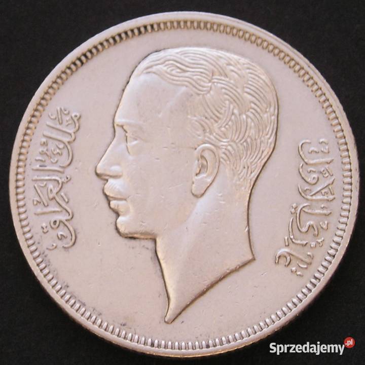 Irak 50 fils 1938 król Ghazi SREBRO Łódź