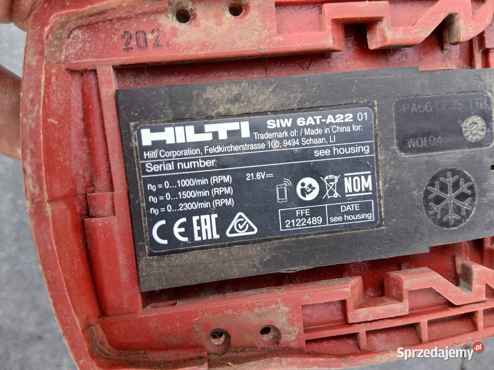 Klucz udarowy 22V Hilti SIW 6ATA22 338Nm