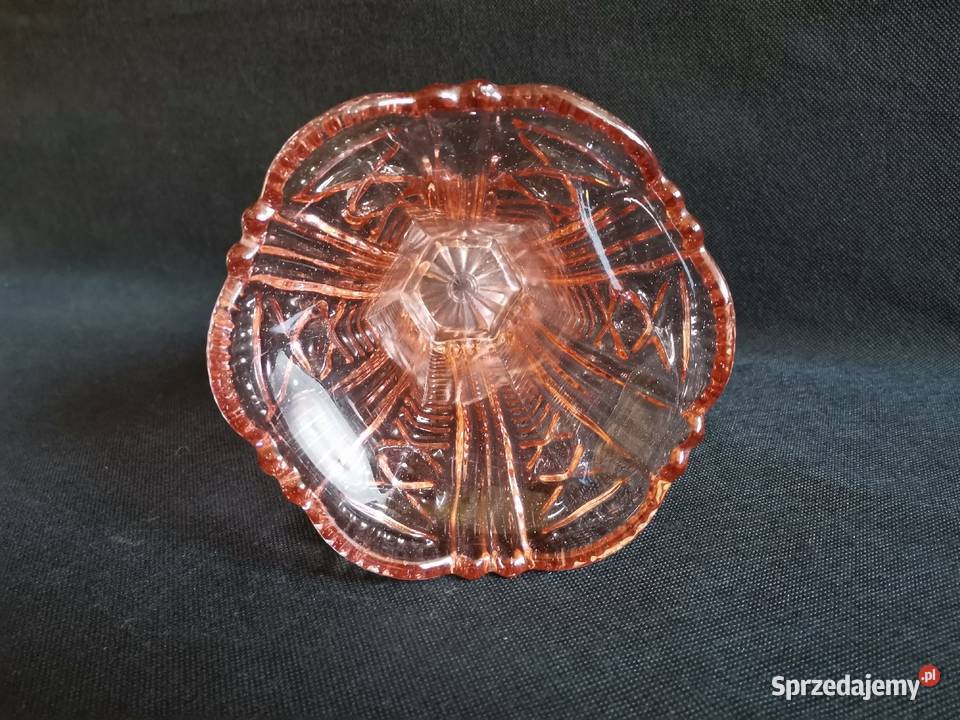 Stary duży różowy wazon HSG Ząbkowice design PRL śląskie