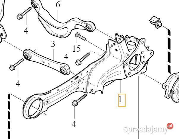 VOLVO XC60 XC70 wahacz wzdluzny tylny lewy Bielany Wrocławskie