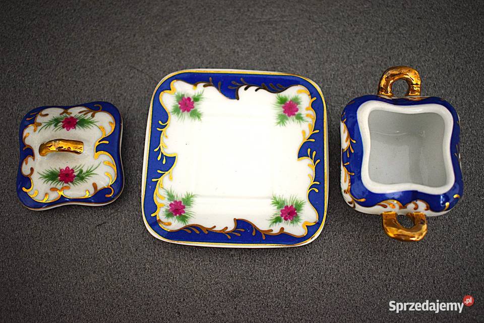 Porcelanowe miniaturki waz z talerzykiem kujawsko-pomorskie Chełmno