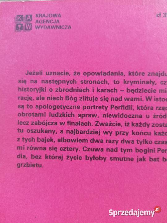 Baldhead Perfidia książki Warszawa księgarnia Rok wydania 1980