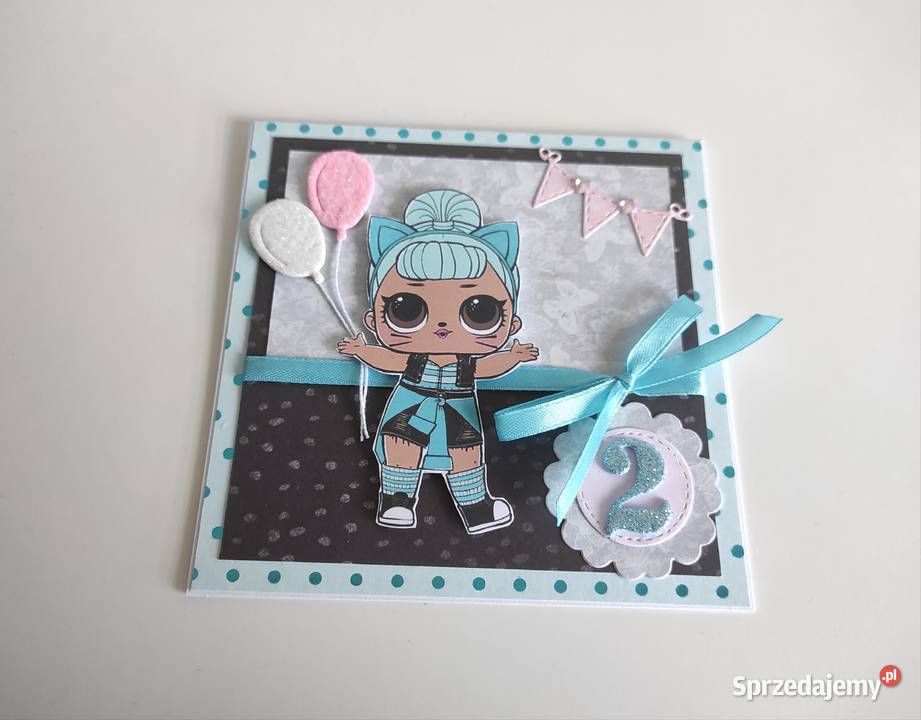 Kartka ręcznie robiona na urodziny dziewczynki Łódź