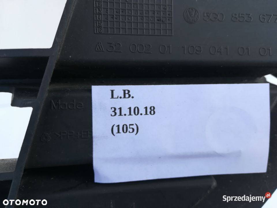 KRATKA ZDERZAKA ATRAPA VW GOLF VII wielkopolskie Nowy Tomyśl