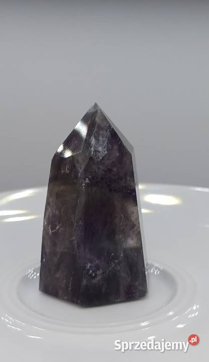 Kolekcja naturalny Ametyst szewron stożek 44mm