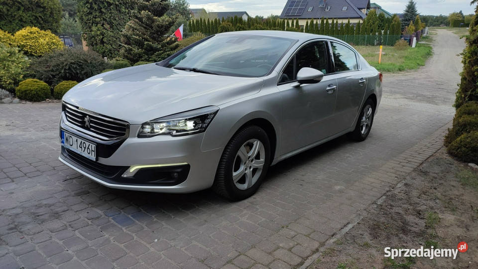 Peugeot 508 zadbany krajowy serwis ASO faktura srebrny Łochowo