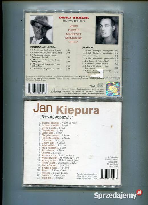 Jan i Władysław Kiepura Brunetki blondynki 2 Płyty i kasety