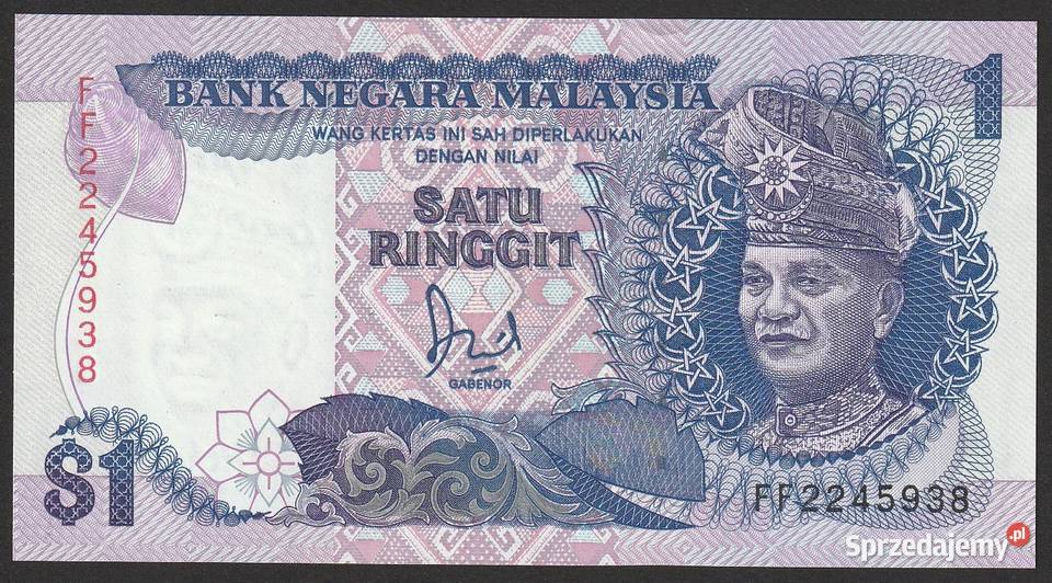 MALEZJA 1 ringgit STAN BANKOWY UNC łódzkie Łódź