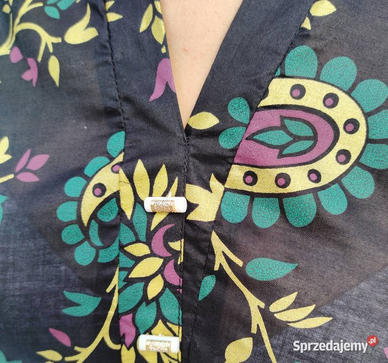 Długa tunika czarna kolorowa S 36 bawełna kolorowy zachodniopomorskie Szczecin