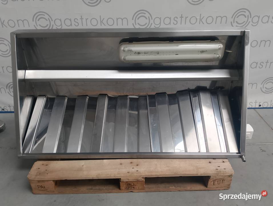 Okap przyścienny skośny z łapaczami 140x70x40 Wrocław