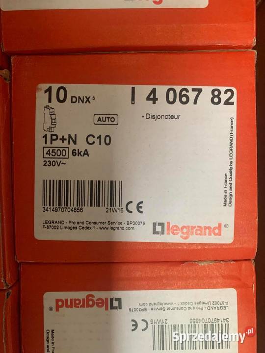 Wyłącznik Nadprądowy C10 DNX 4500 10A 1PN x10 Warszawa sprzedam