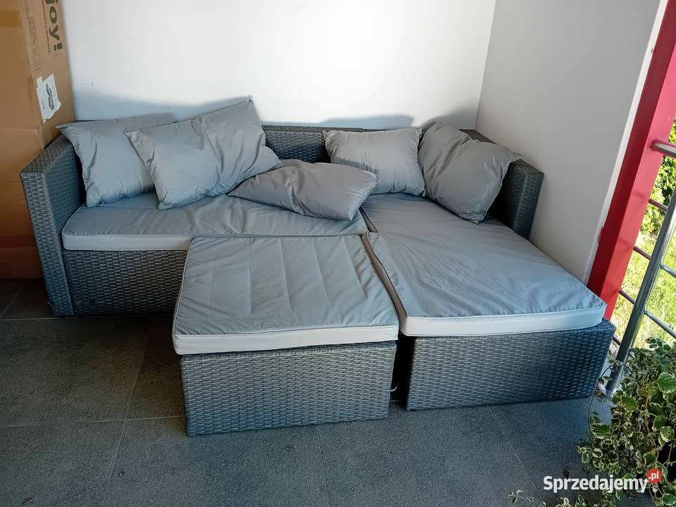 Zestaw mebli ogrodowych narożnik z technorattanu