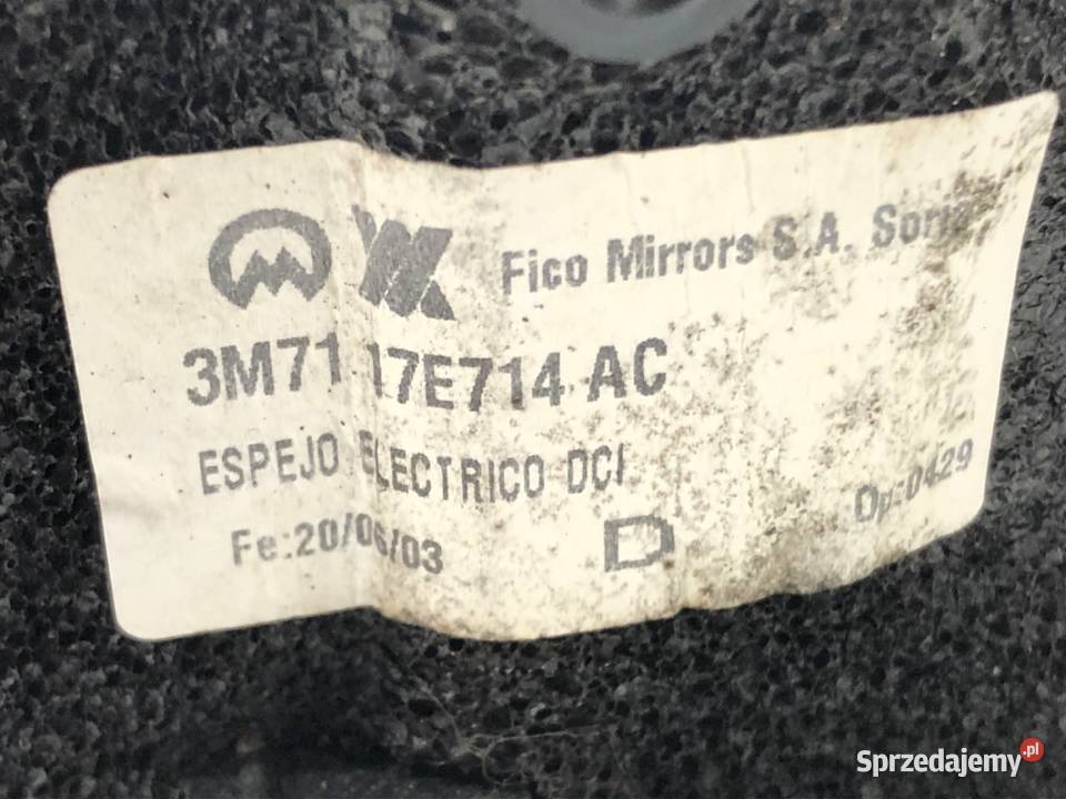 LUSTERKO PRAWY MAZDA 2 Hatchback 0307 ZEWNĘTRZNE Lusterka zewnętrzne podkarpackie