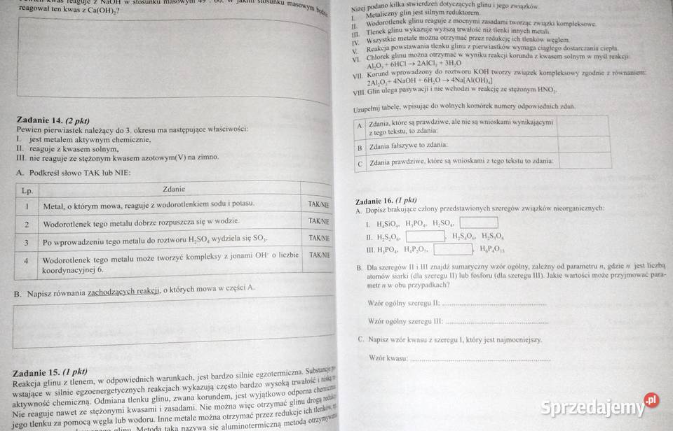 Chemia Pierwiastki i związki nieorganiczne P Chełm