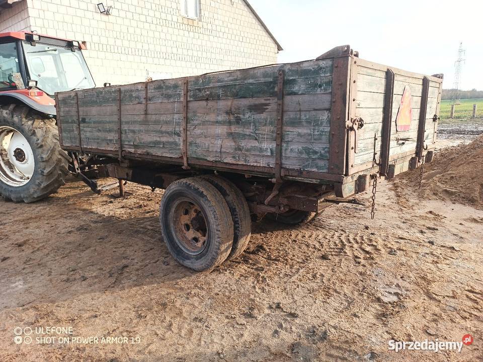 Przyczepa wywrotka 3 strony 2 tłoki mocna rama mazowieckie Rostkowo sprzedam