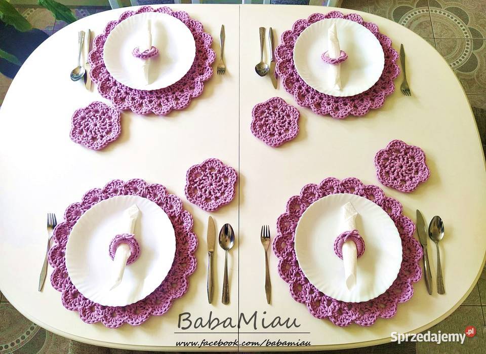 Zestaw stylowych podkładek pod talerz kubek Bydgoszcz