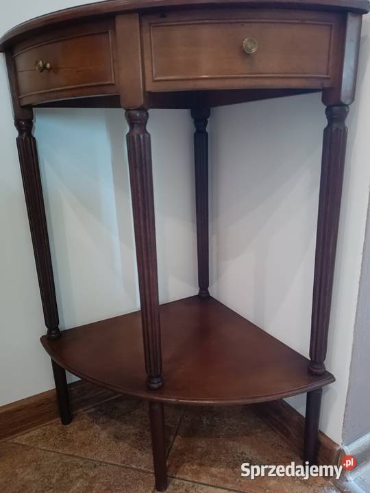 Stolik narożny drewniany ozdobny Lipno