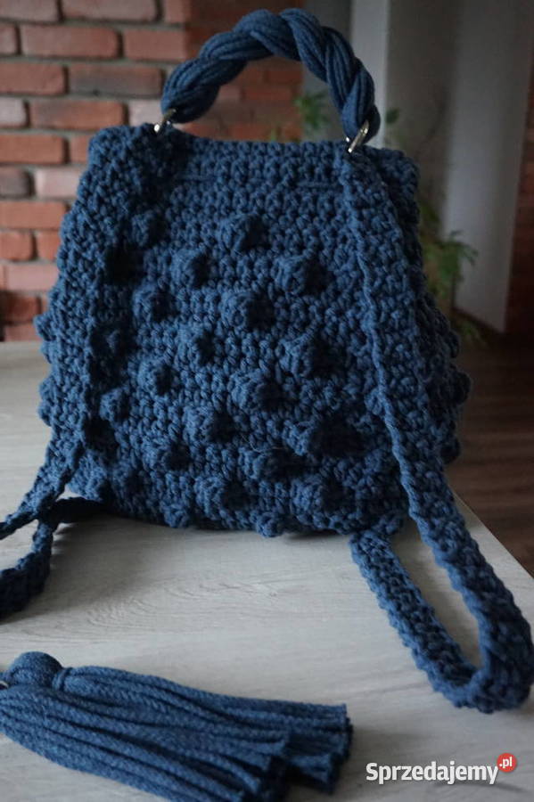 Plecak torebka ze sznurka bawełnianego handmade Józefów sprzedam
