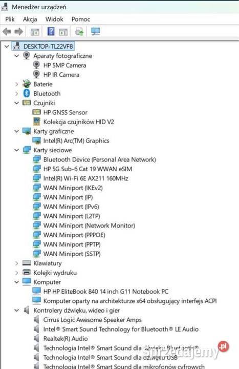 Hp elitebook 840 G11 U5 125H 32GB 512 Arc 14 5G Jelenia Góra
