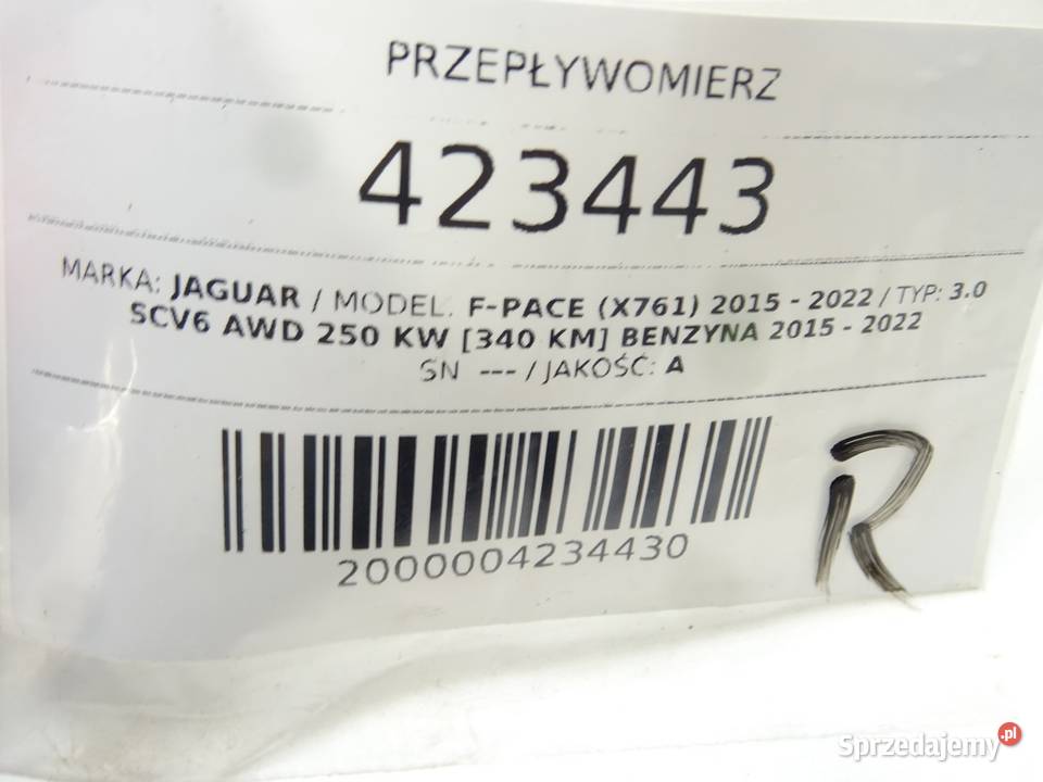 PRZEPŁYWOMIERZ JAGUAR FPACE 0280218286 30 340