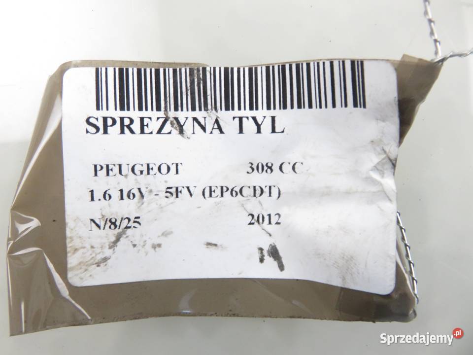 SPRĘŻYNY TYŁ PEUGEOT 308 CC 16 VTi osobowe
