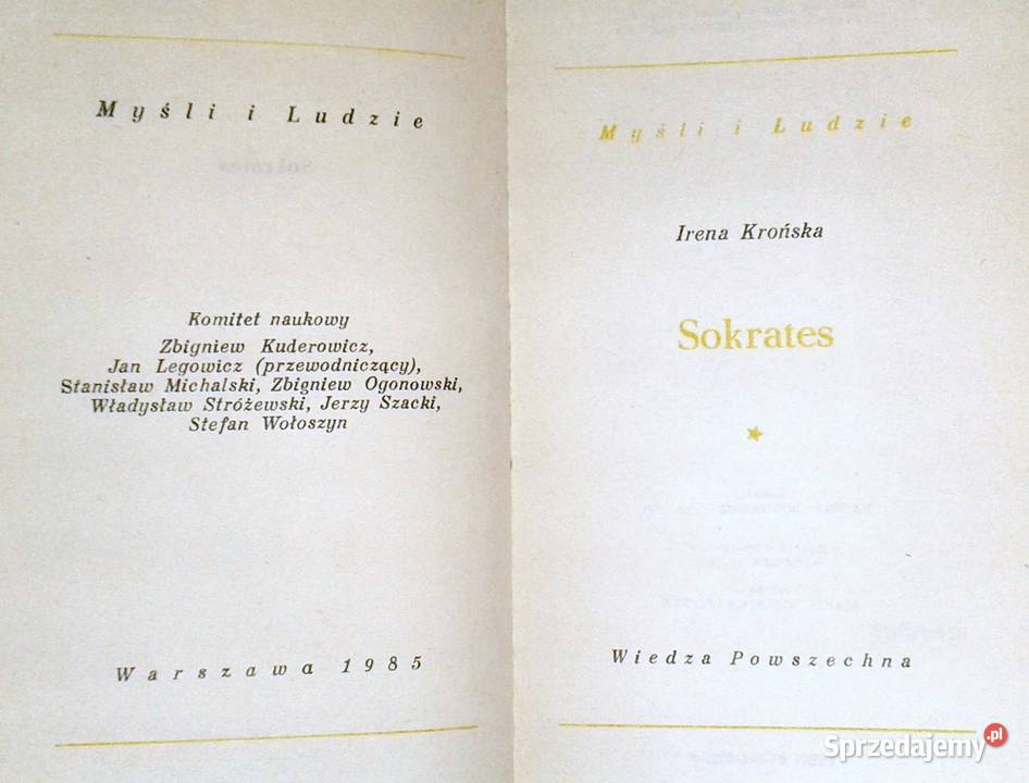Sokrates Myśli i Ludzie Irena Krońska lubelskie Chełm