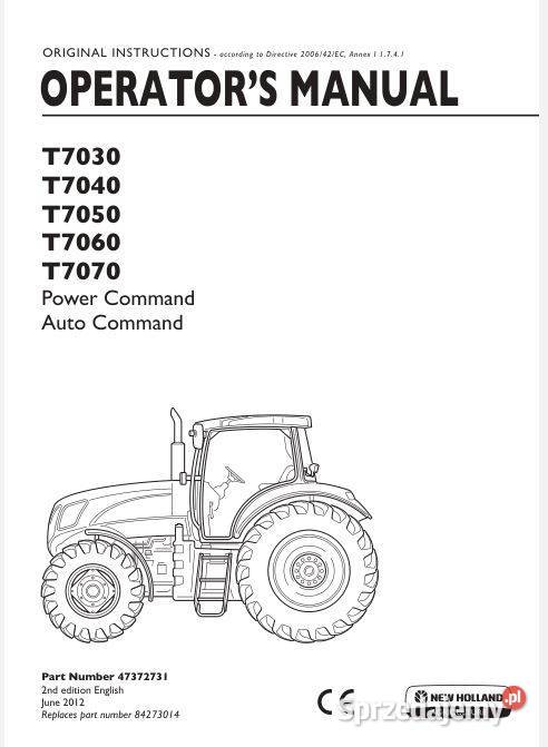 Holland T7030 T7040 T7050 T7060 T7070 Auto Kielce