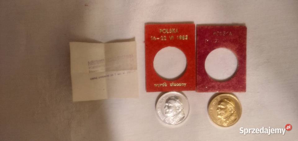 2 Medale złoc i posrebrz Joannes Paulus II 1622 Numizmatyka śląskie