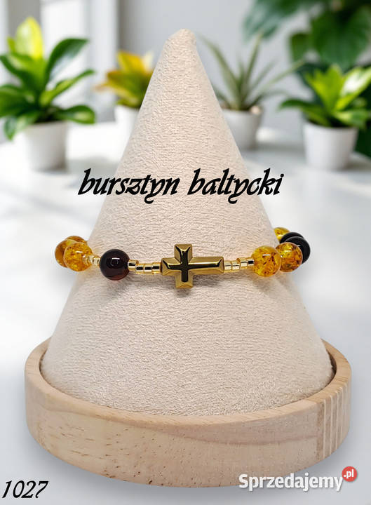 Bransoletka różaniec dziesiątka różańca BURSZTYN mazowieckie Warszawa