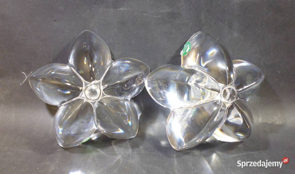 Świeczniki Kryształowe Orrefors Szwecja 2 Warszawa sprzedam