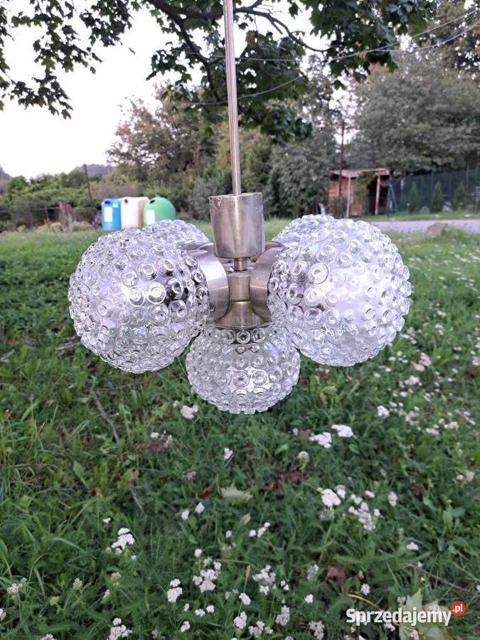 Retro lampa wiszaca z 60 lat firmy Kamenick enov Lubań