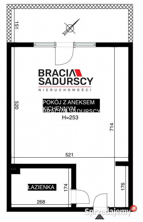 Mieszkanie Kraków 362m2 1pokojowe Piętro 1