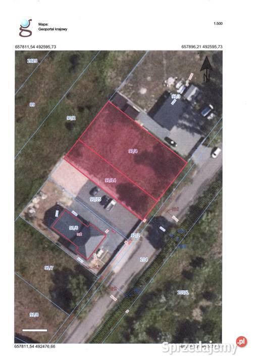 Działka mieszkaniowo usługowa Okuniew